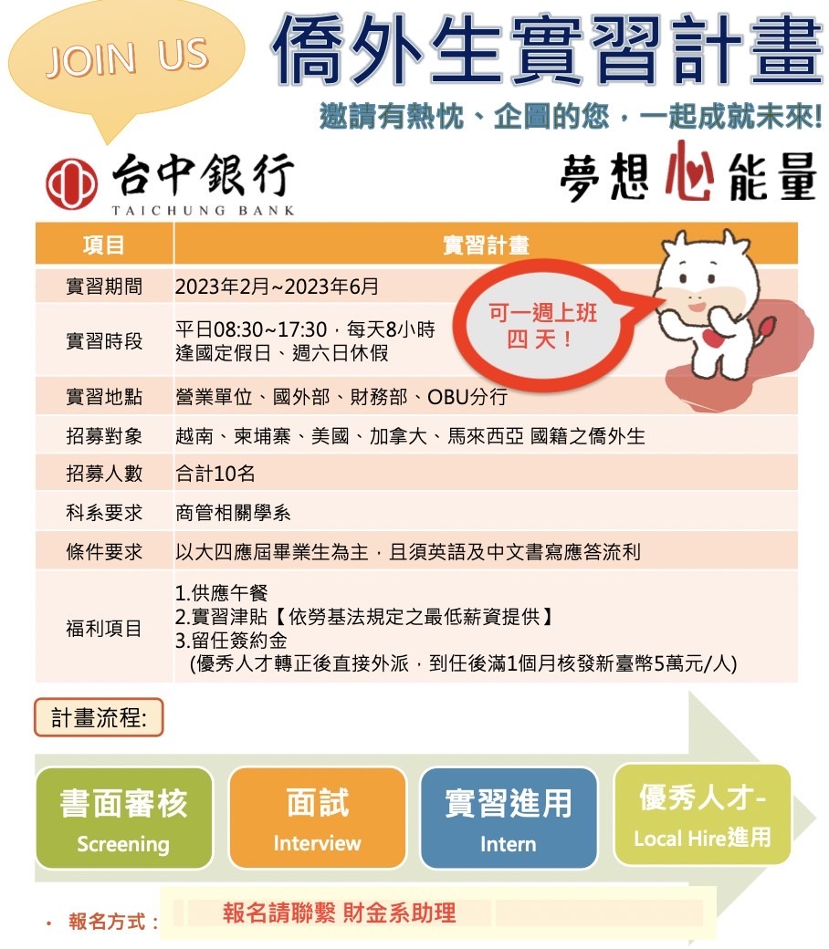 僑外生實習計畫